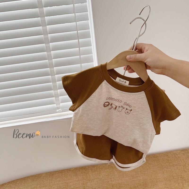 BỘ COTTON IN HÌNH THÚ CHO BÉ 9-20KG