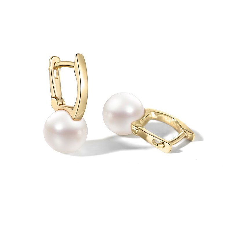 Khuyên tai bạc ý 925 mạ vàng 18k khuyên tai bấm CECY KTSW033