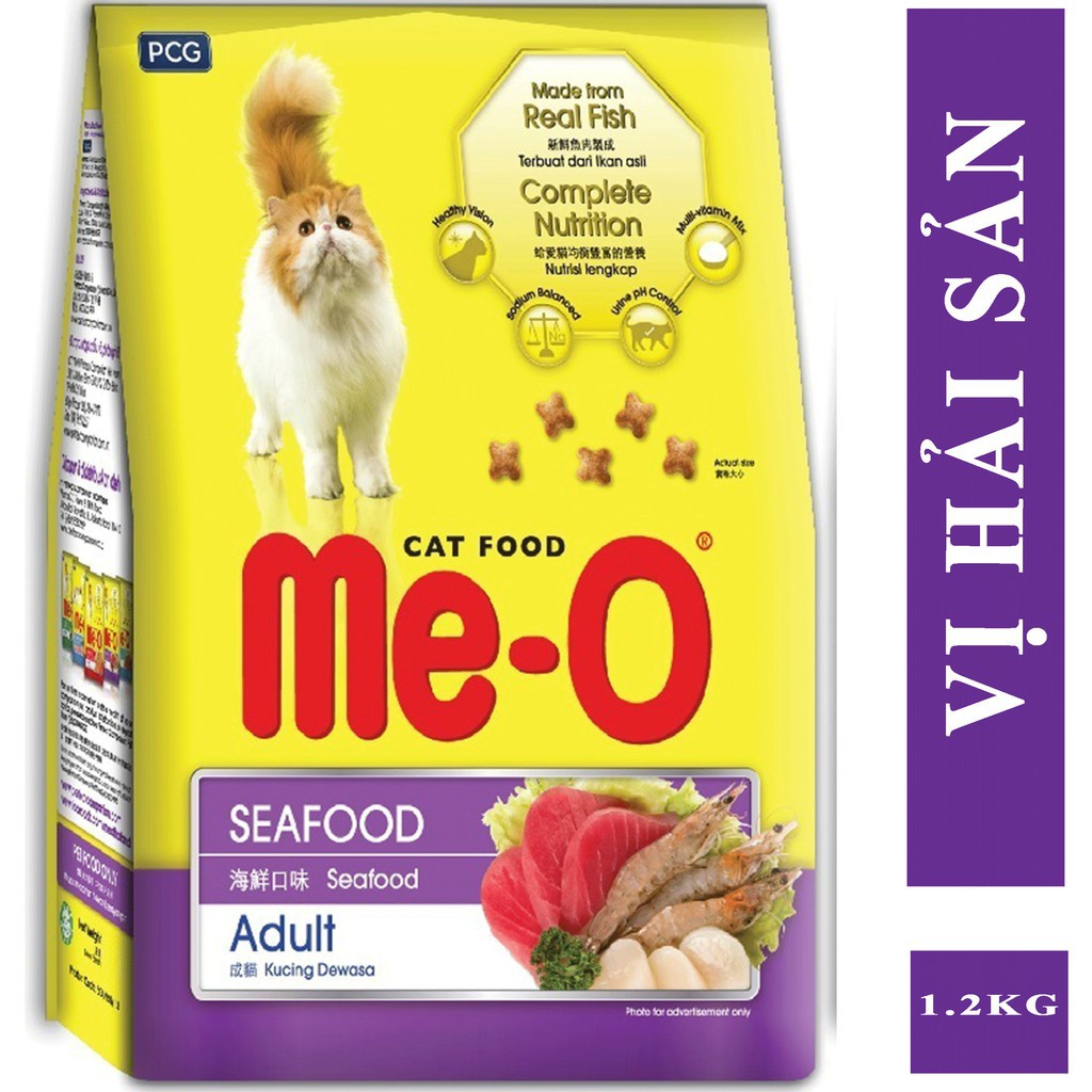 Thức ăn cho mèo me-o hải sản 1.2kg