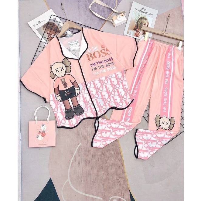 Bộ lụa  latin, satin gấu ( có túi quần) | BigBuy360 - bigbuy360.vn