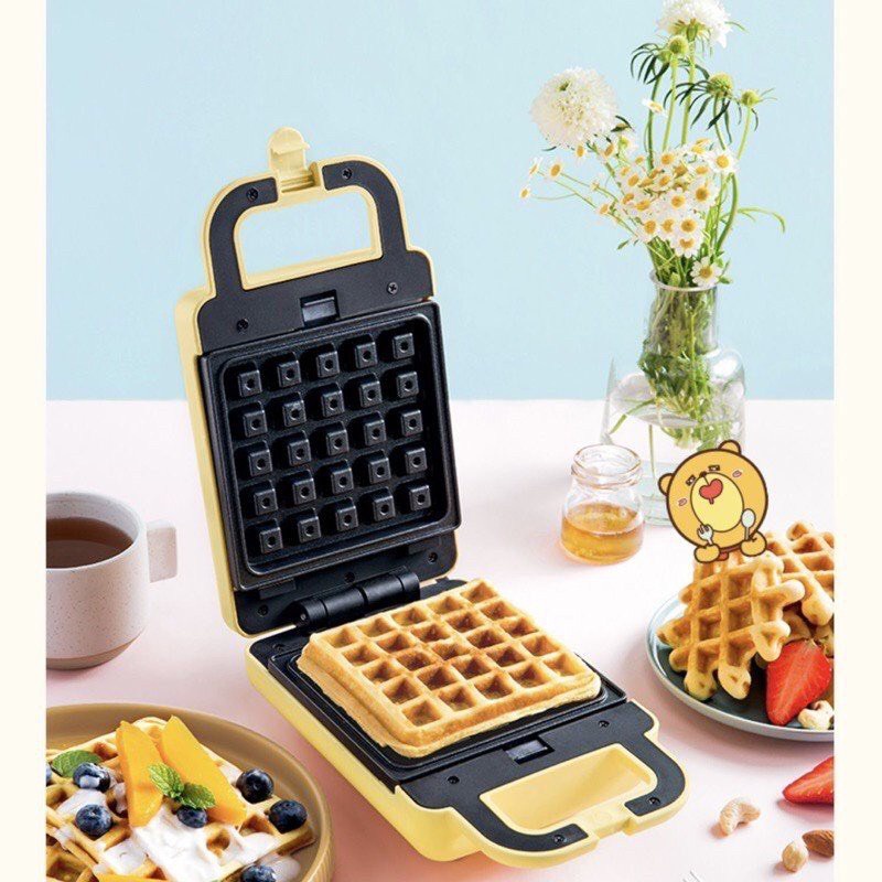 Máy Nướng Bánh Mì Kẹp Nướng Bánh Sandwich Làm Bánh Waffle, Rán Trứng Xúc Xích Bear DBC-P06N2[BH 12 Tháng]