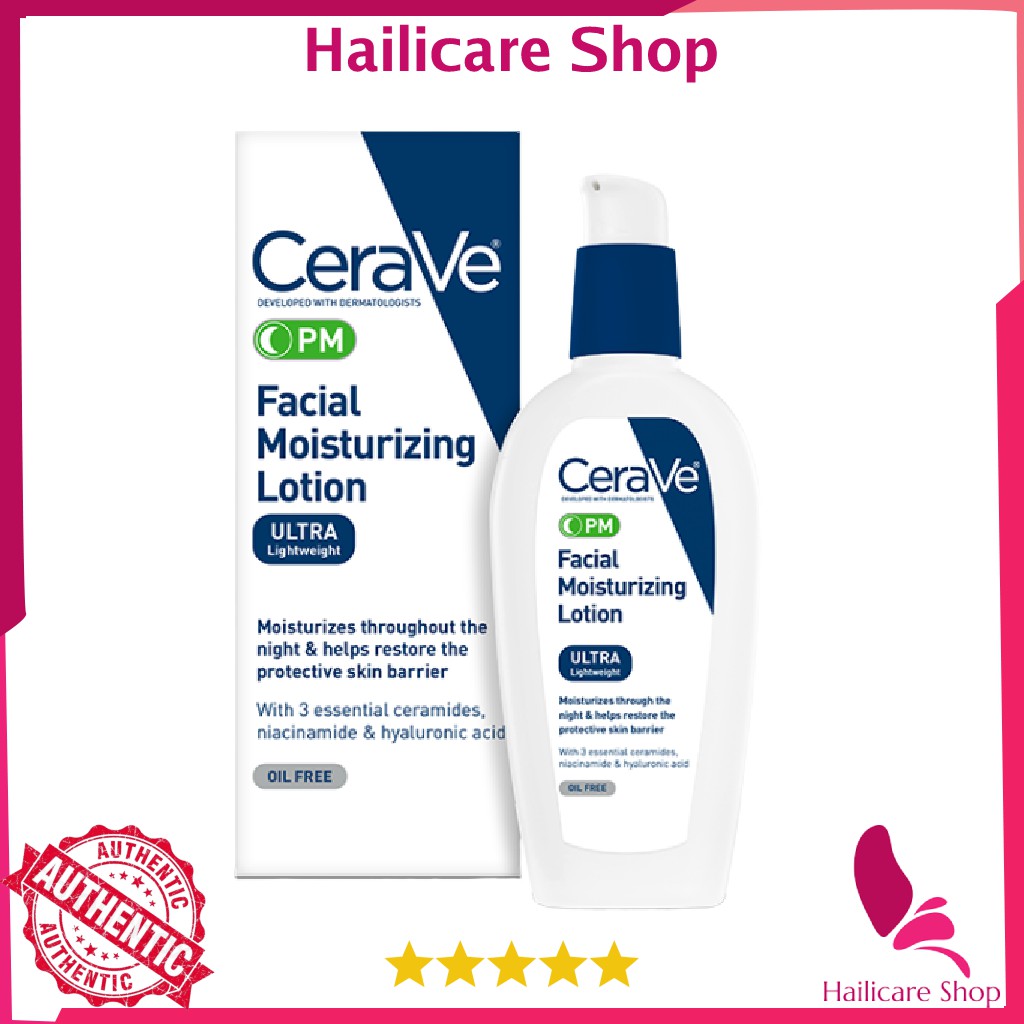 [Nhập Mỹ] Lotion CeraVe PM/ AM Facial Moisturizing Lotion with Broad Spectrum SPF 30 for Daytime Use