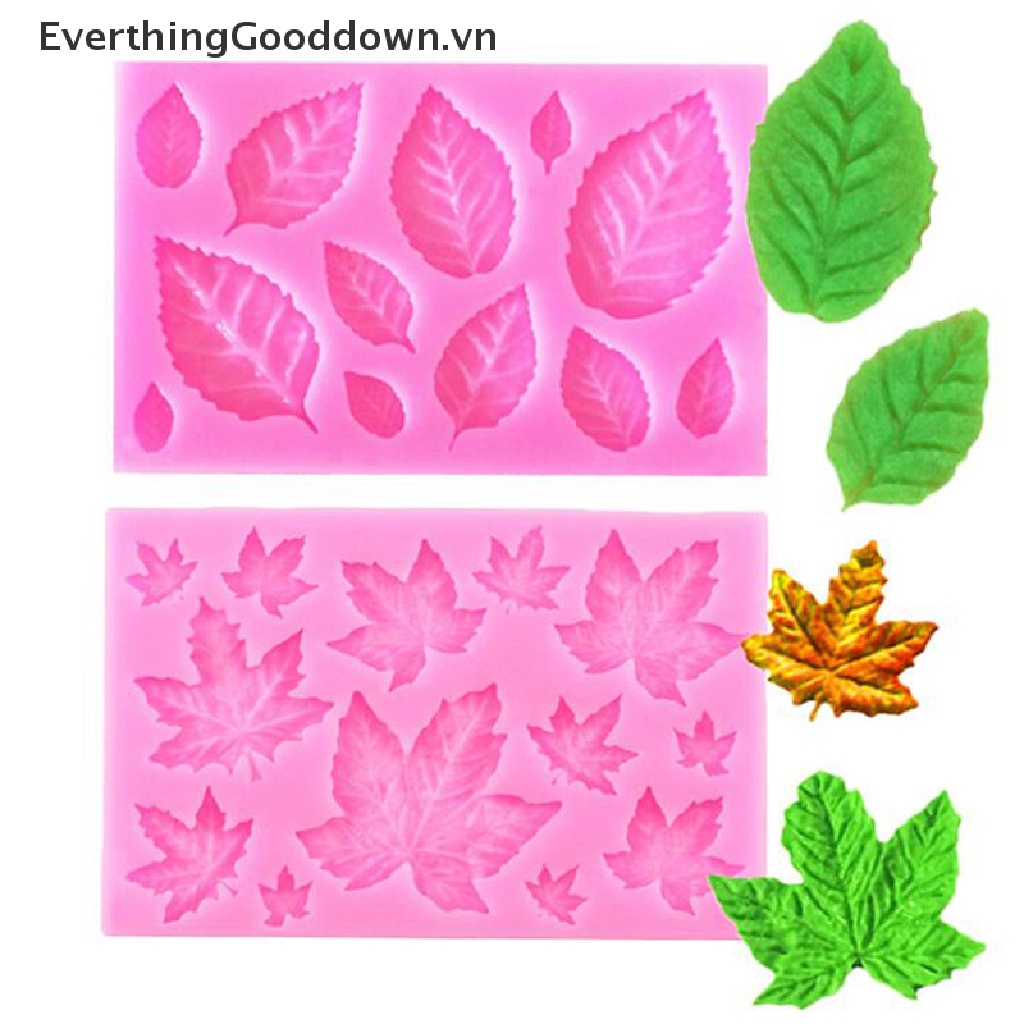 Khuôn Silicone Tạo Hình Lá Cây Trang Trí Bánh DIY