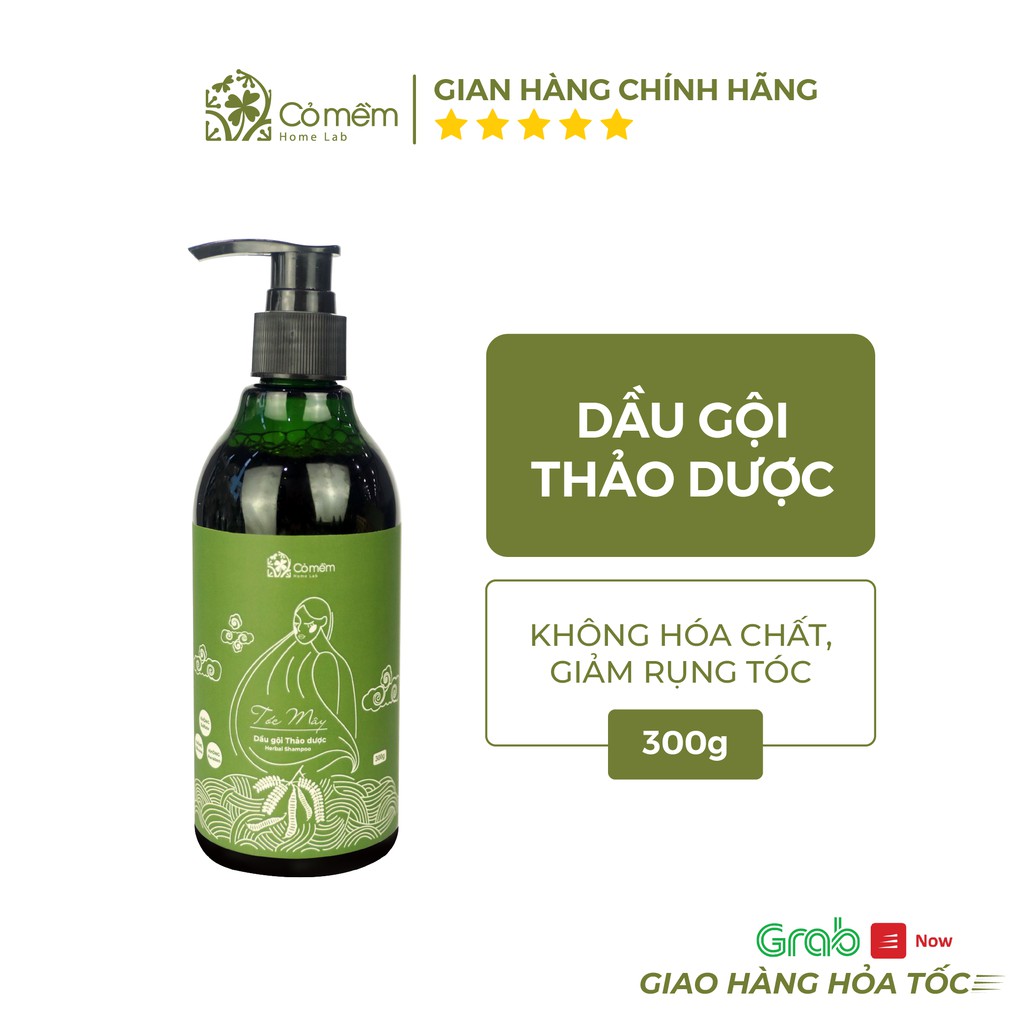 Dầu Gội Thảo Dược Tóc Mây Chiết Xuất Bồ Kết Cô Đặc An Toàn Từ Thiên Nhiên Ngừa Rụng Tóc Giảm Gàu Cỏ Mềm 300g