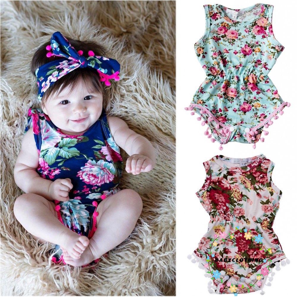 ღWSVღ2018 newest  Fashion Summer Girls Floral Romper  One-pieces Jumpsuit Summer  Outfits Sets