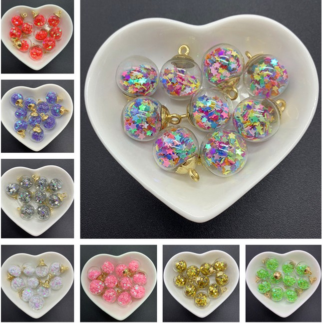 Set 10 lọ thủy tinh Mini 16mm dùng làm đồ trang sức thủ công