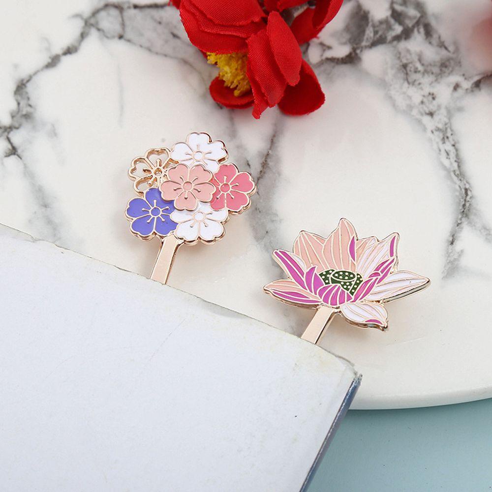PEWANY Thẻ Đánh Dấu Sách Hình Hoa Sen Sáng Tạo Cho Học Sinh