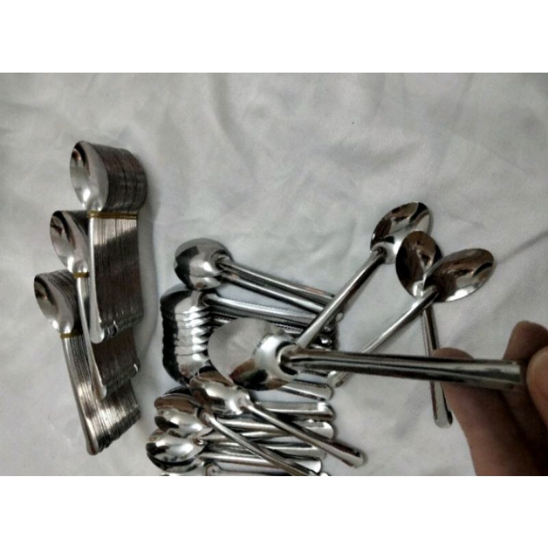 Muỗng cà phê ngắn inox sáng bóng