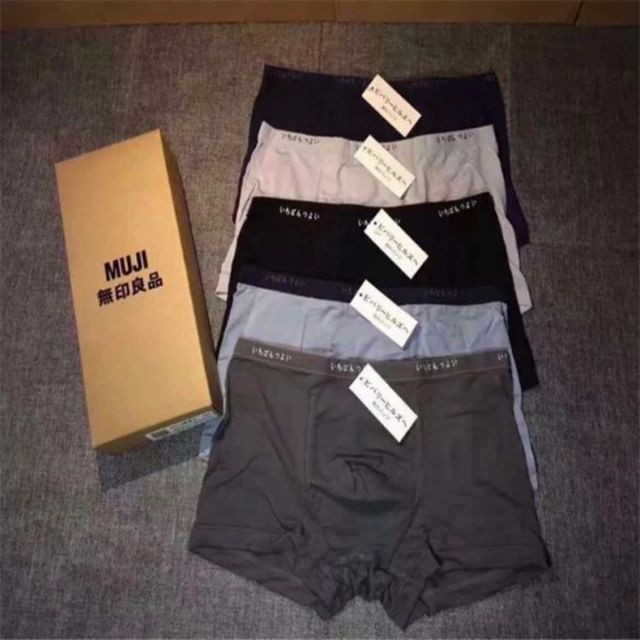 Quần lót nam đùi 💖 Freeship từ 50k 💖 hộp 5 chiếc sịp đùi chất cotton, mền- quần lót nam boxer cạp nhỏ