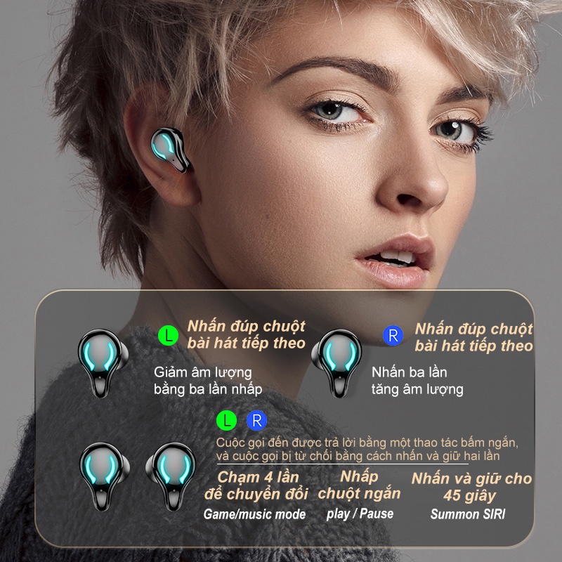 Tai Nghe Bluetooth, ko dây tay nghe bluetooth 5.0,android chụp tai X1 gaming earphone