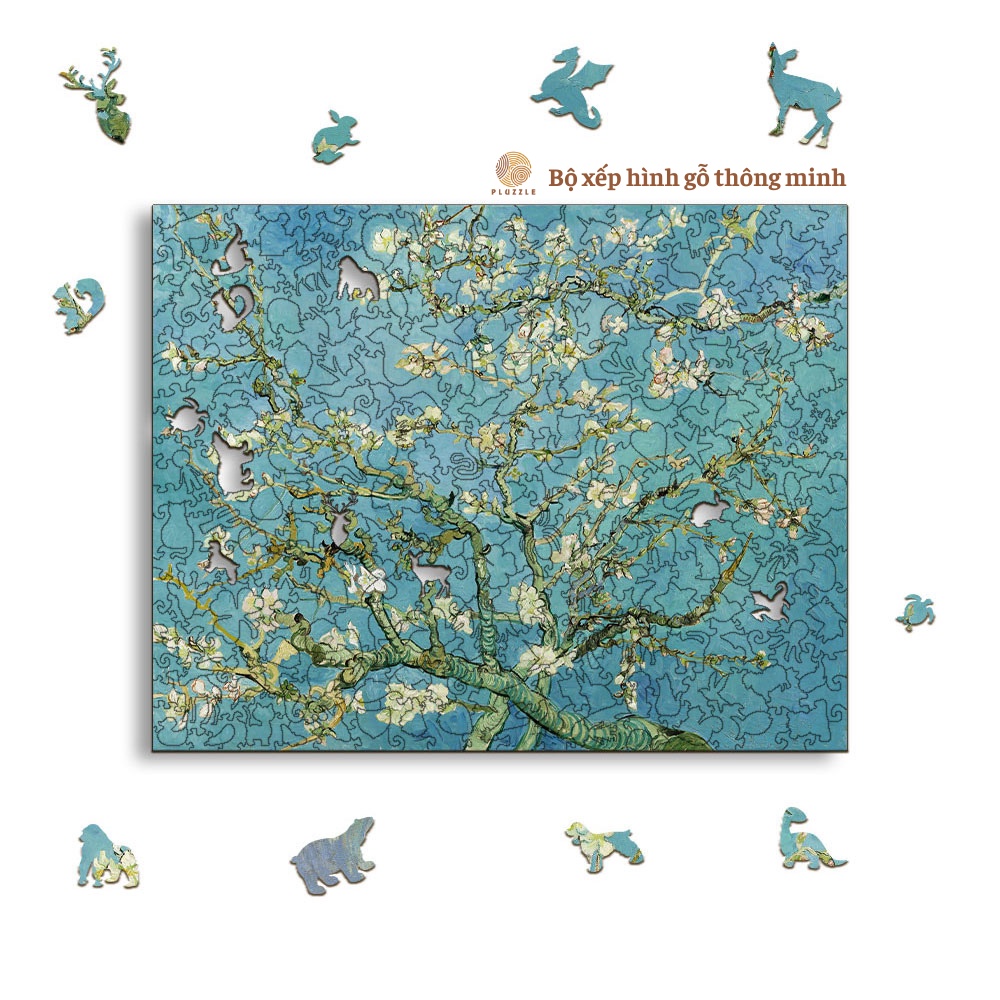 Bộ Xếp Hình Gỗ Thông Minh PLUZZLE hình 500 miếng - PZ235 - Almond Blossoms