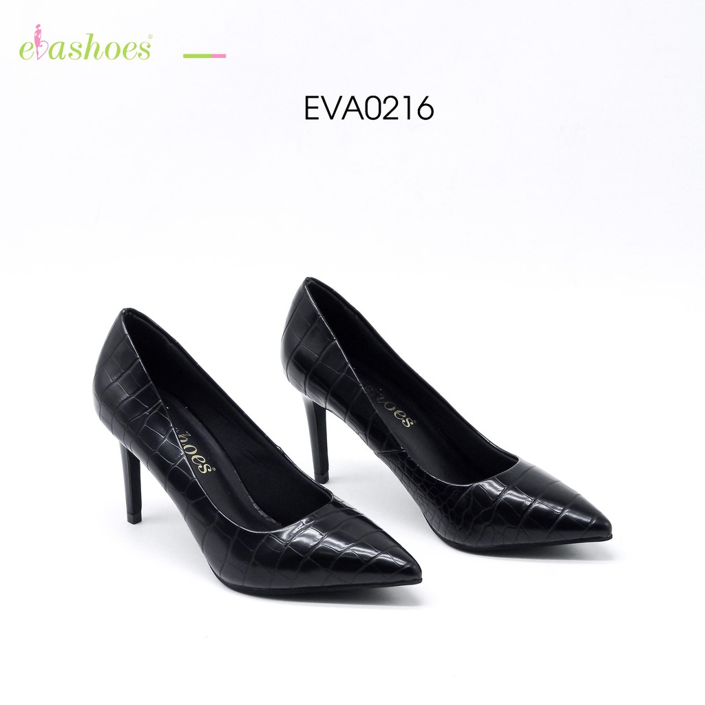 [Mã BMBAU50 giảm 7% đơn 150K] Giày Cao Gót Đế Nhọn Mũi Nhọn Vân Da Cá Sấu 7cm Evashoes – Eva0216