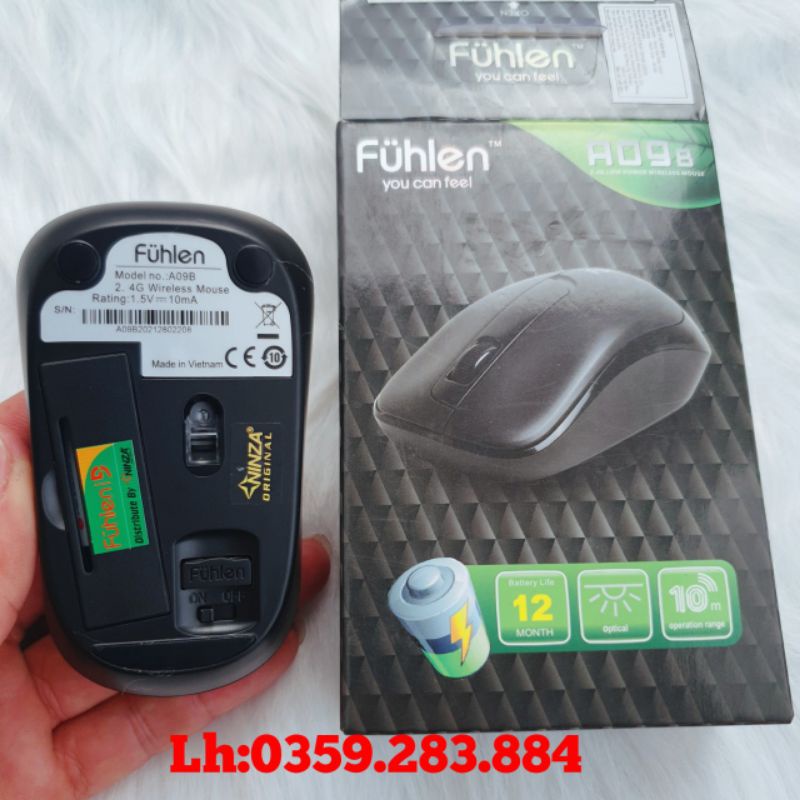 Chuột máy tính không dây Fuhlen A09_ hàng chính hãng bảo hành 12 tháng