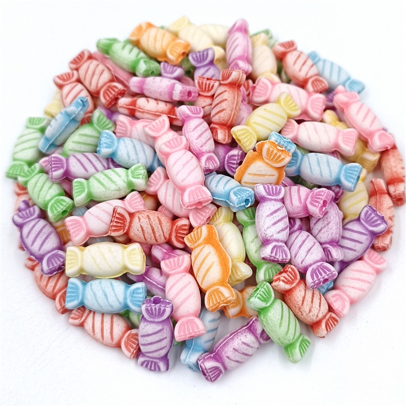 Set 20/40/80 Hạt Nhựa Acrylic Làm Trang Sức Thủ Công Đa Dụng