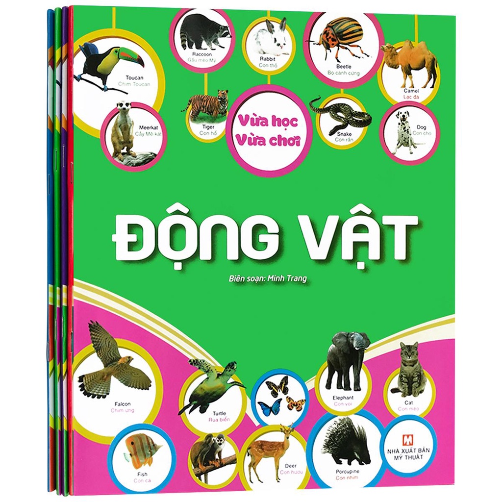 Sách - Vừa Học - Vừa Chơi: Động Vật, Chữ Số, Bảng Chữ Cái Tiếng Anh, Từ Vựng Tiếng Anh (Bộ 4 quyển, lẻ tùy chọn)