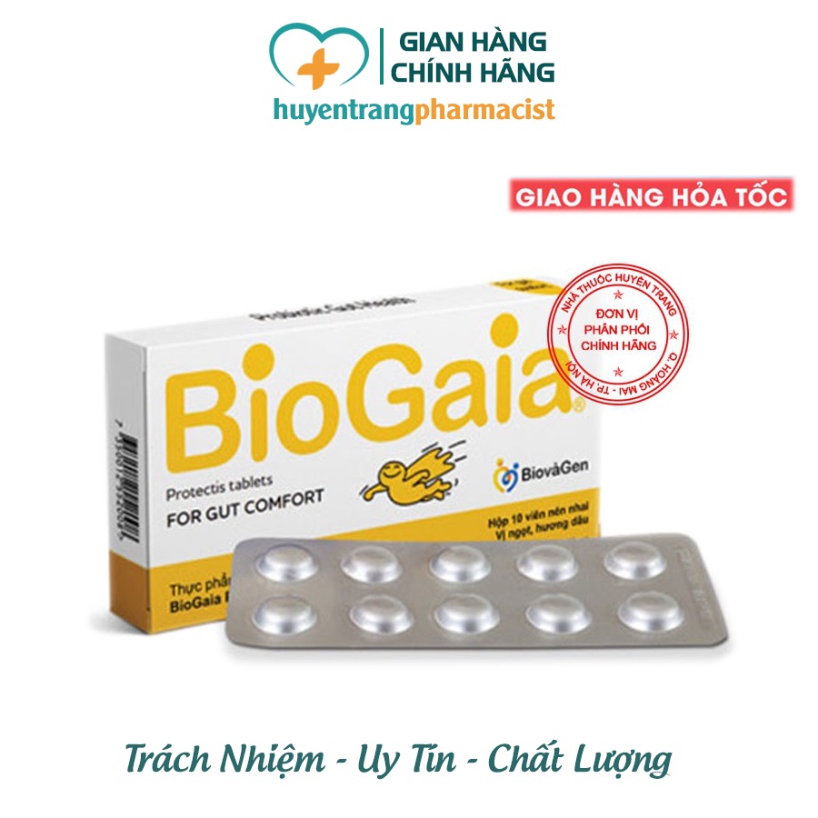 Men vi sinh Biogaia dạng viên - giảm táo bón, nôn trớ An toàn cho Bé và Mẹ Bầu