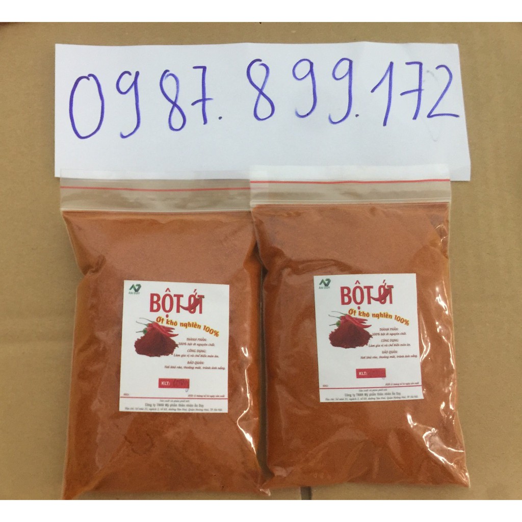 Bột ớt siêu cay loại I 500g, 100g