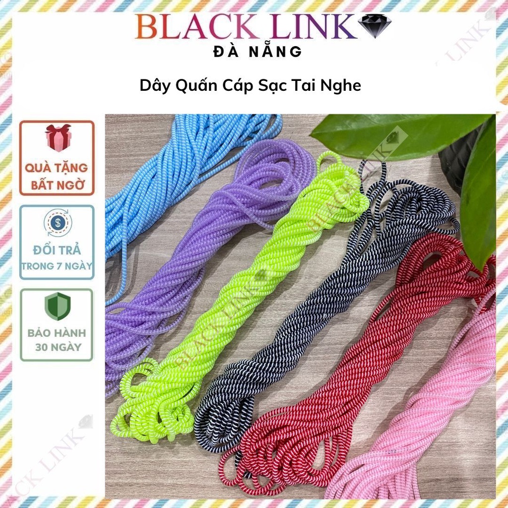 Dây Quấn Bảo Vệ Cáp Sạc Và Tai Nghe Điện Thoại Chống Rối Chống Đứt BLACKLINK