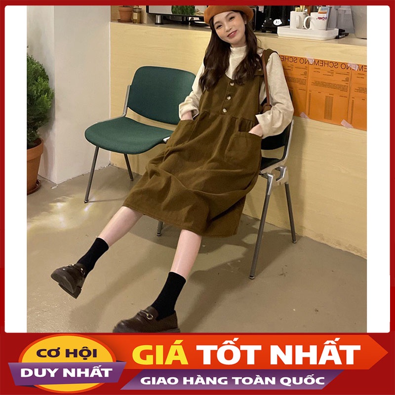 Sét Yếm Da Lộn Kèm Áo Nỉ Lót Nhung Hàng Quảng Châu M589-Violet