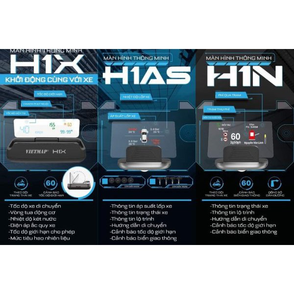 VIETMAP HUD H1X, H1N, H1AS