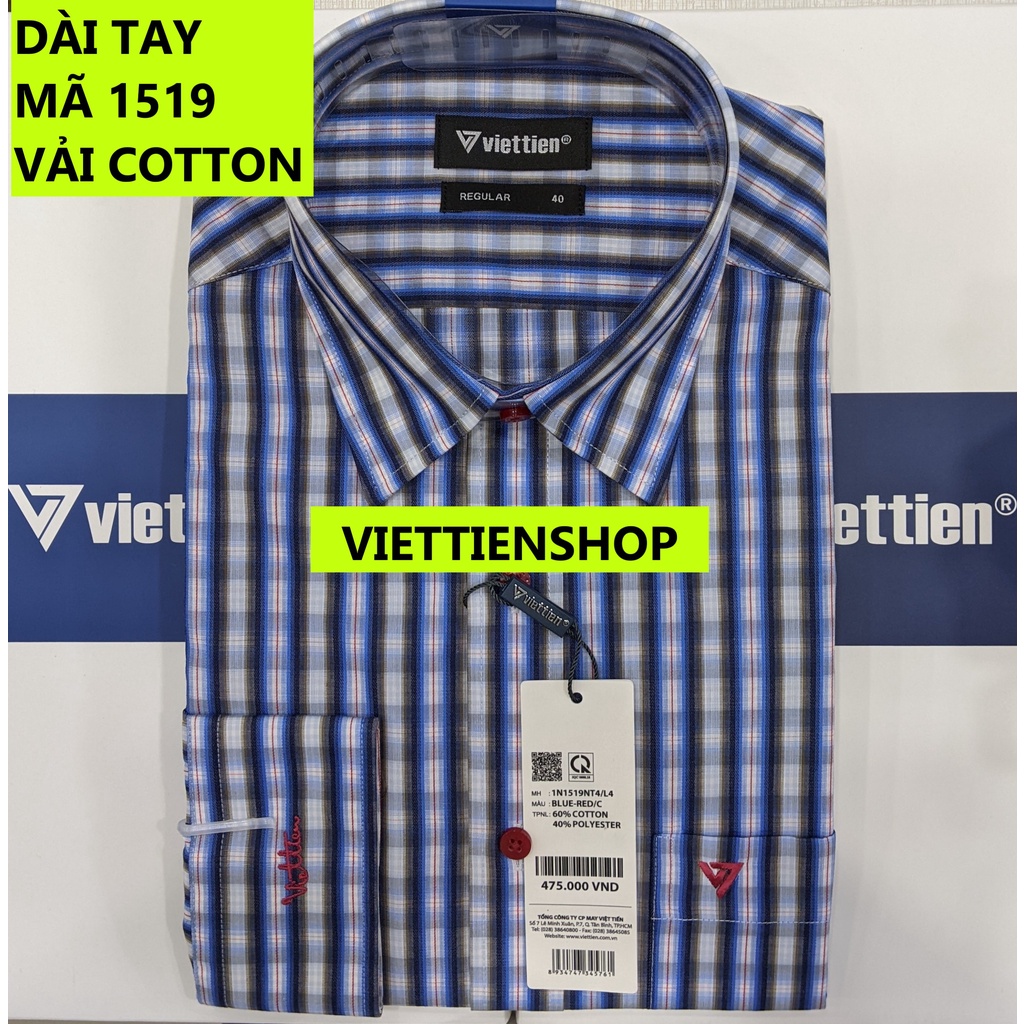 ÁO SƠ MI VIỆT TIẾN DÀI TAY CA RÔ