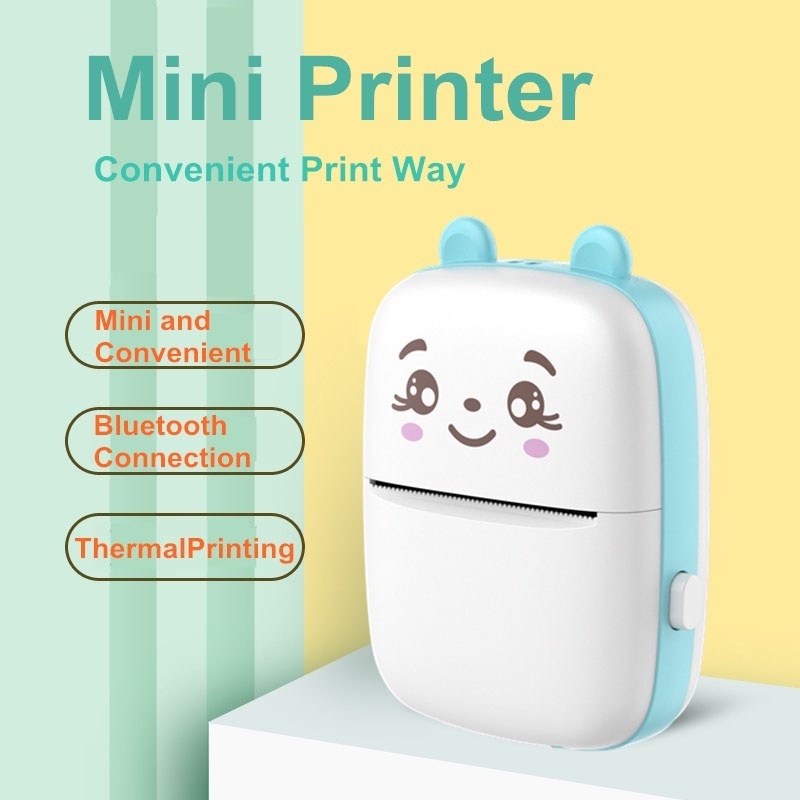 Máy In Ảnh Bluetooth Không Dây Mini Bỏ Túi Cho Android Ios