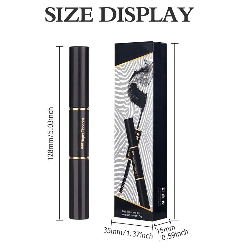 1 Mascara Hai Đầu Kháng Nước Trang Điểm Mắt Tự Nhiên