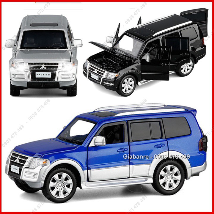 Mô Hình Kim Loại Xe Địa Hình Suv Mitsubishi Pajero Tỉ Lệ 1:32 - Mở 4 Cửa - 9826x