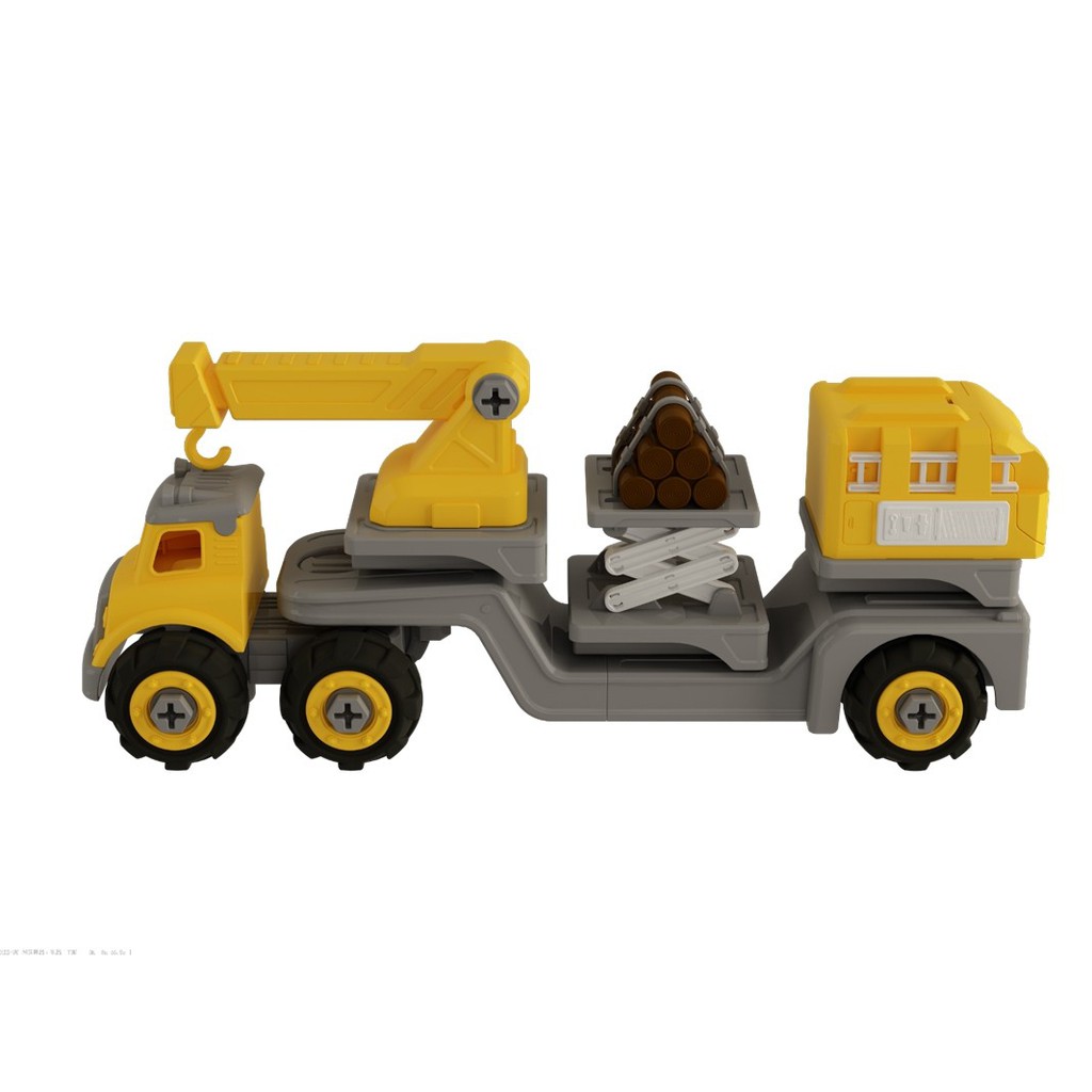 Bộ đồ chơi lắp ráp VECTO DIY 3 trong 1 - Xe cẩu, Xe chở gỗ, Xe dụng cụ OK1029