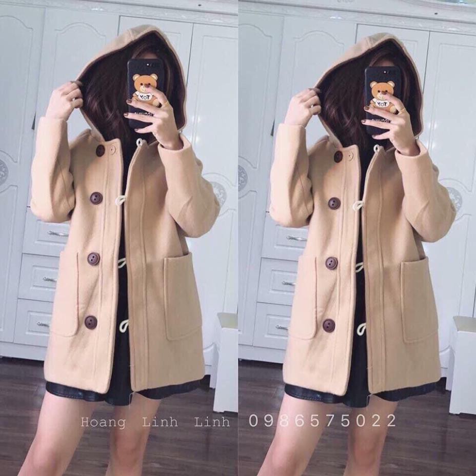 Áo Khoác Dạ  2 Lớp 🦋 Áo Choàng Nữ Dáng Hàn Quốc Phối khuy cài
