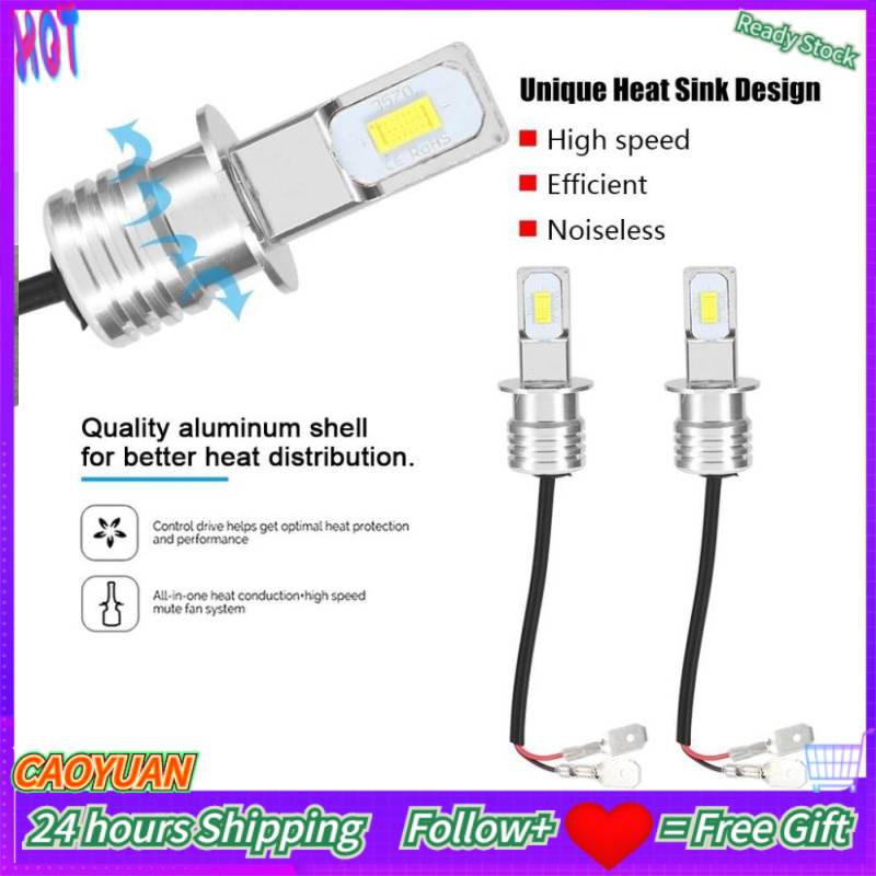 Bộ 2 đèn LED chống sương mù cho xe hơi H3 80W 8000K 12-24V