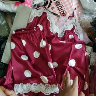 Váy ngủ lụa 2 dây sexy ( kèm đệm ngực )