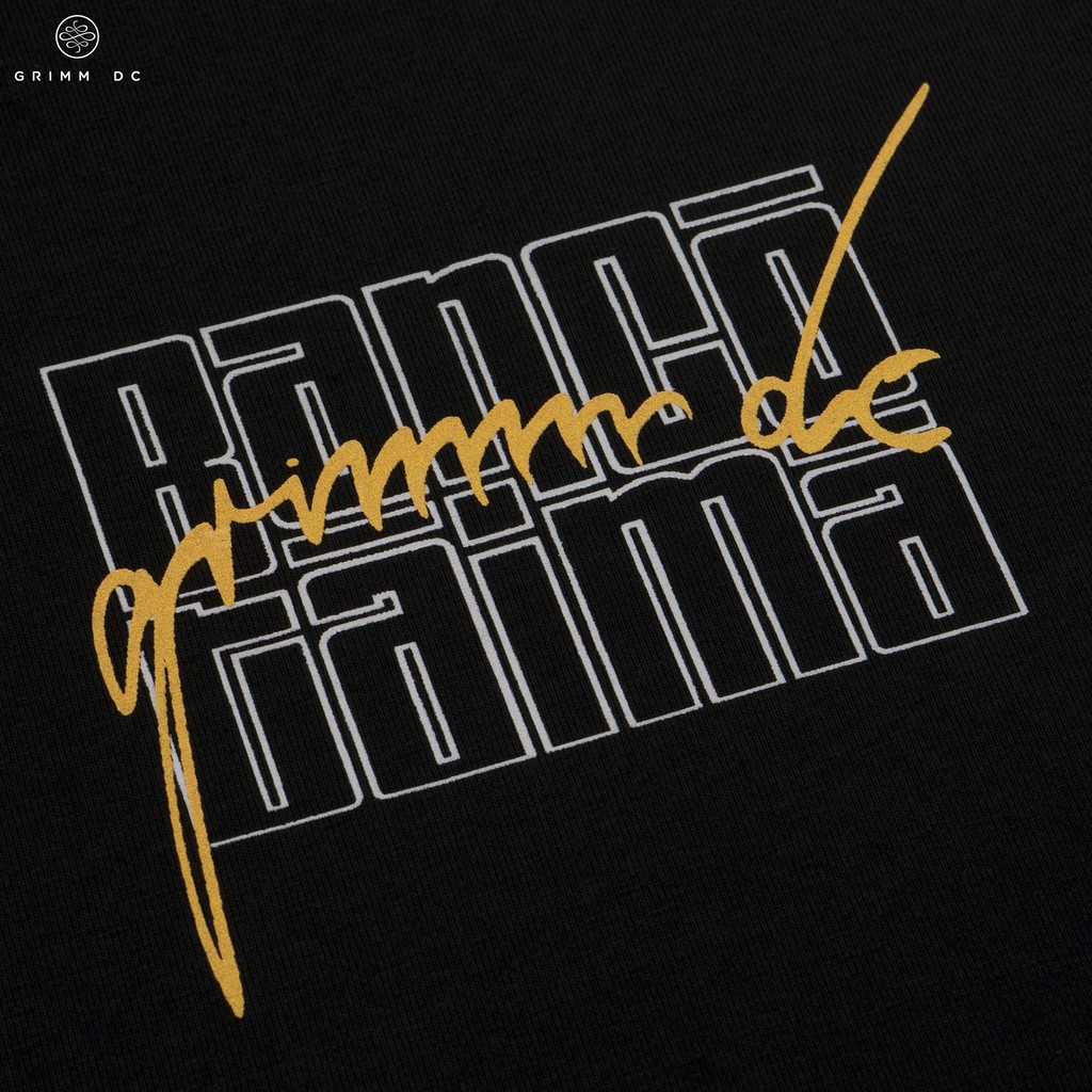 Grimm DC Áo tay dài Sống cho hết đời thanh xuân 2 phối màu đen và trắng