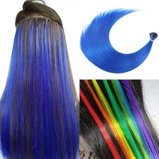 Set 10 tóc giả nối dài WIGSIN màu cầu vồng cỡ 16inch thời trang cá tính cho nữ