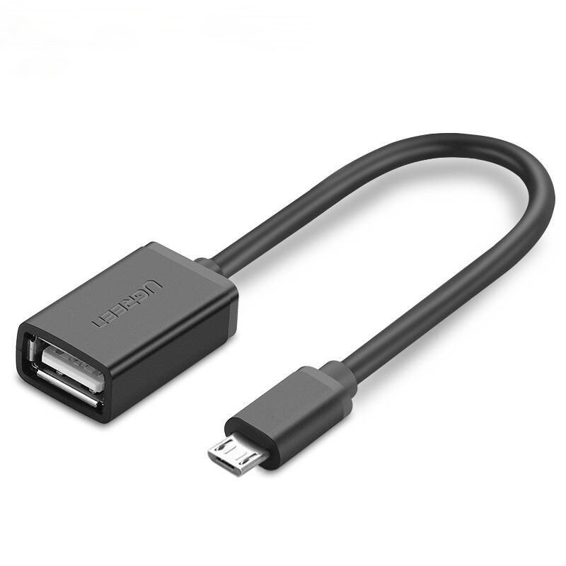 Dây Micro USB 2.0 OTG dạng tròn + dạng dẹt dài 10-12cm UGREEN US133