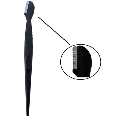 Dao Cạo Lông Mày Cán Dài Màu Đen Kai Groom Eyebrow Razor 000HC1161 Dành Cho Nữ (Set 3 Cây)