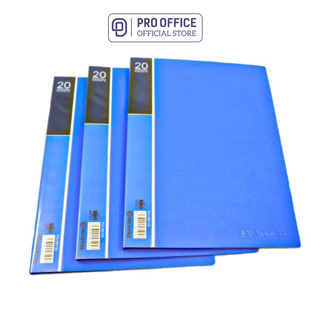 File Lá 20 Đựng Tài Liệu Q Seri PRO OFFICE Làm Từ Nhựa Mica, Bề Mặt Mịn, Viết Êm Tay PO-DB102