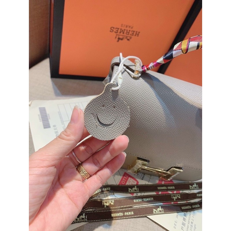 Túi xách H.m khóa chữ H chất da thật sz 20 sẵn ship