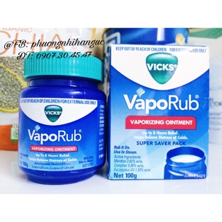 DẦU VICKS VAPORUB GIẢM HO, CHỐNG NGẠT CHO BÉ TRÊN 2 TUỔI