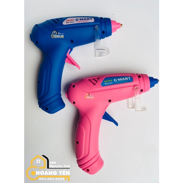 Súng bắn keo nến điện tử C-mart C0194, Súng bắn keo nến 7mm sài pin sạc USB tặng 10 cây keo