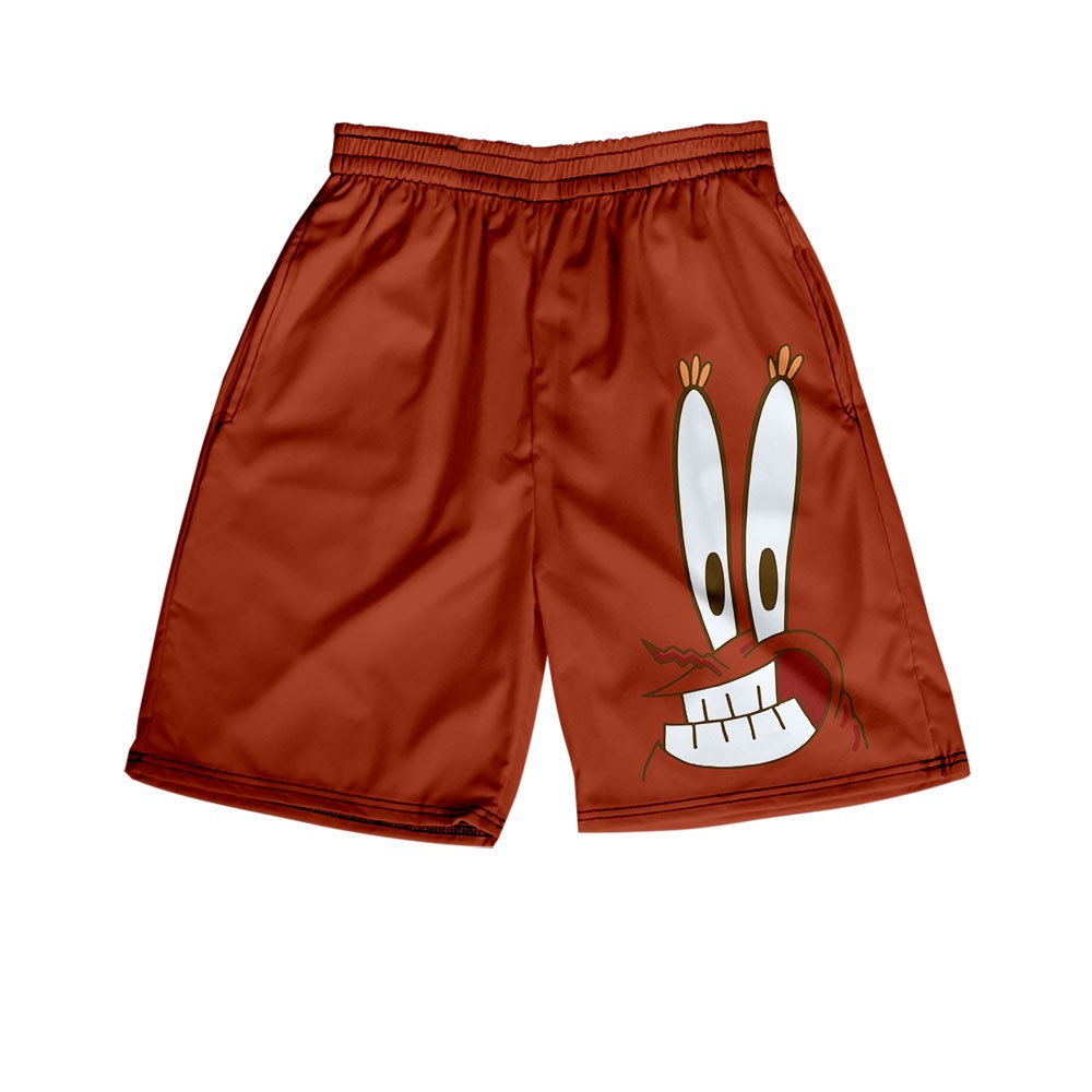 Mới Quần Short Đi Biển In Hình SpongeBob / Squidward Tentacles / Captain Eugene Krabs / Plankton / Patrick Star