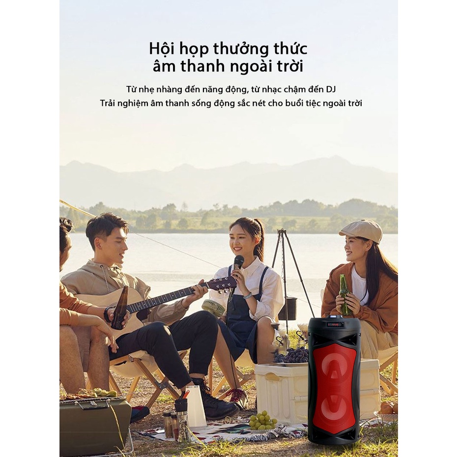 Loa Bluetooth SOONBOX-S4403, công suất 10W, dung lượng 1200mAh, thiết kế thể thao,dây đeo cá tính, tặng kèm micro remote
