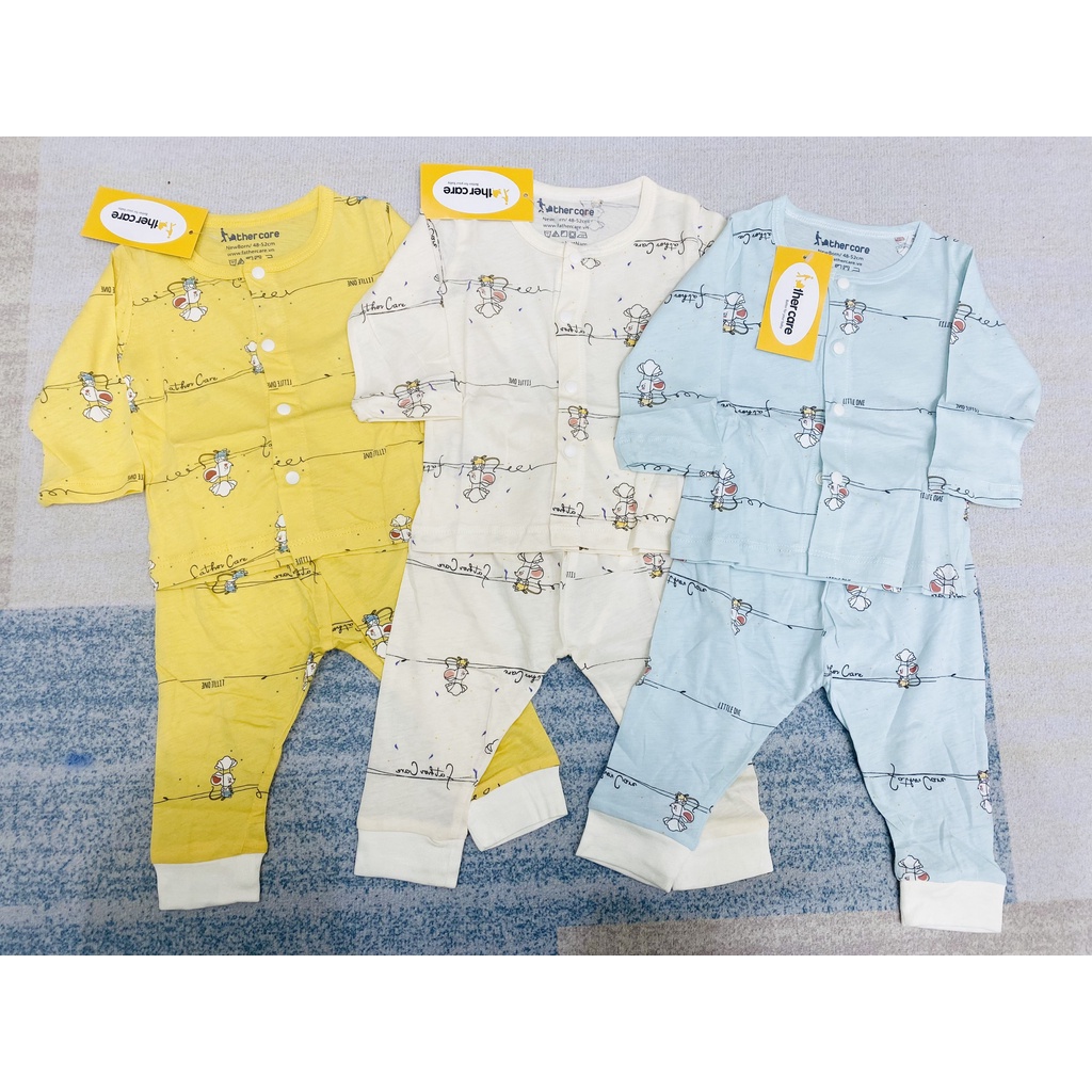 Bộ dài tay sơ sinh họa tiết chuột chất cotton Father Care cho bé