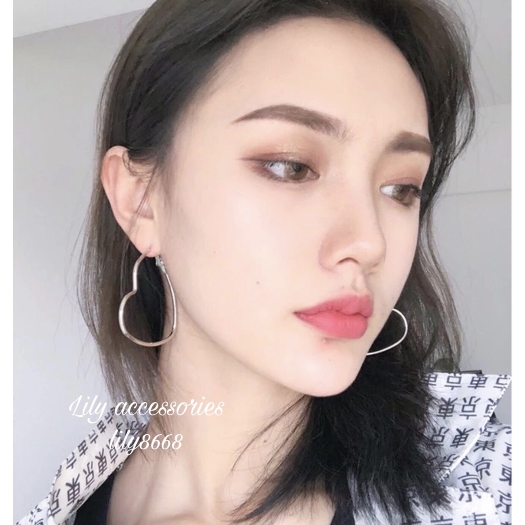 Heart earrings khuyên tai trái tim phong cách