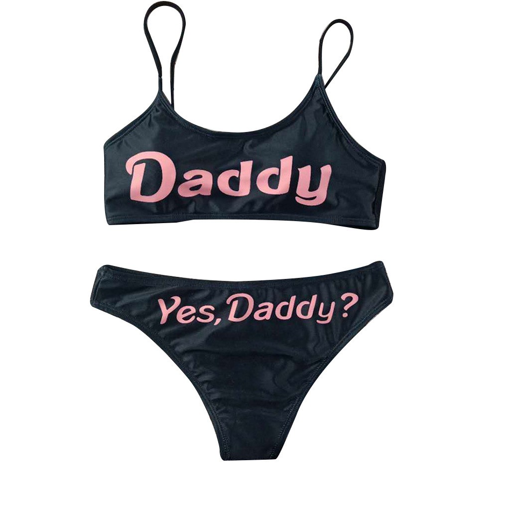 Bikini hoạ tiết chữ thiết kế nâng ngực cho phái nữ | BigBuy360 - bigbuy360.vn