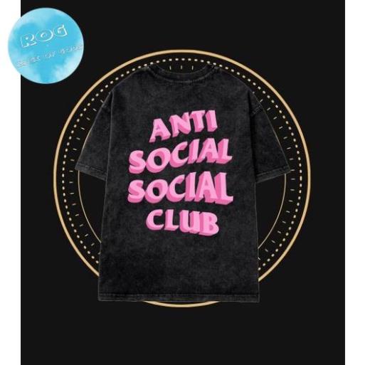 [Premium] Áo thun Unisex Anti Social Soical Club Chữ Hồng