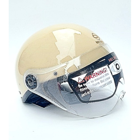 Mũ bảo hiểm nửa đầu có kính TOTAL an toàn, thời trang, nhiều màu cá tính, Freesize  - bh 12 tháng