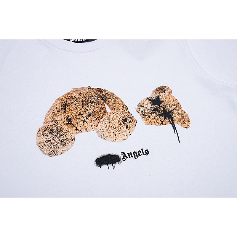 Bán Chạy Nhất Áo Thun Thể Thao Cotton Tay Ngắn In Hình Mắt Gấu Guillotine Ngôi Sao Mắt Gấu Kích Thước Lớn Unisex