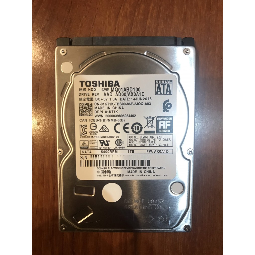 Ổ cứng HDD 1TB Toshiba hàng zin bóc máy dùng cho Laptop, PC, PlayStation...