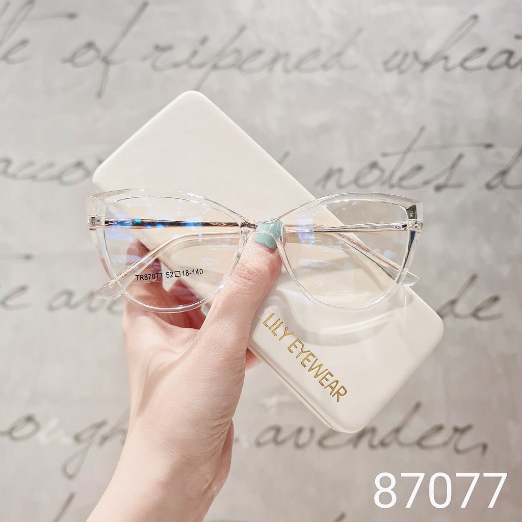 Gọng kính cận nam nữ LILYEYEWEAR mắt mèo nhựa cao cấp nịnh mặt sang chảnh 87077 | BigBuy360 - bigbuy360.vn